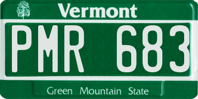 VT license plate PMR683