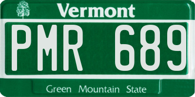 VT license plate PMR689