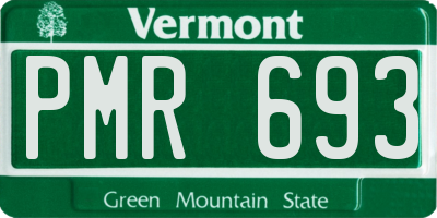 VT license plate PMR693