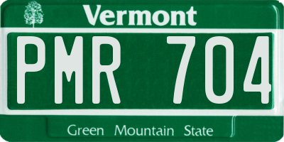 VT license plate PMR704