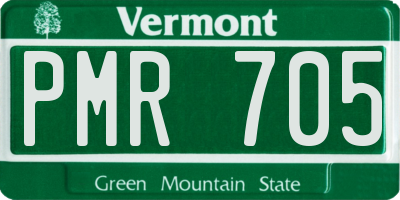VT license plate PMR705