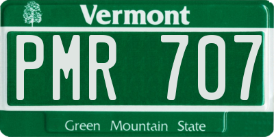 VT license plate PMR707