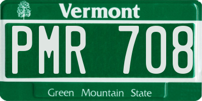 VT license plate PMR708