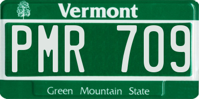 VT license plate PMR709