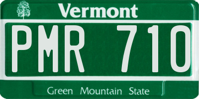 VT license plate PMR710