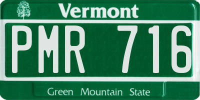 VT license plate PMR716