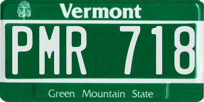 VT license plate PMR718