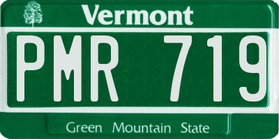 VT license plate PMR719