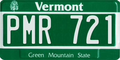 VT license plate PMR721