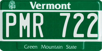 VT license plate PMR722