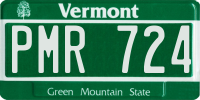 VT license plate PMR724