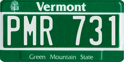 VT license plate PMR731