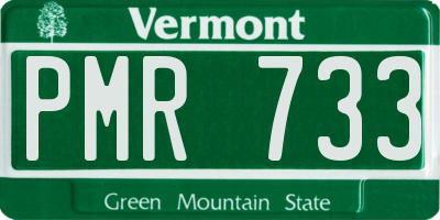 VT license plate PMR733