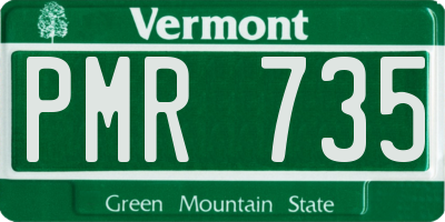 VT license plate PMR735