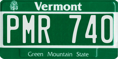 VT license plate PMR740