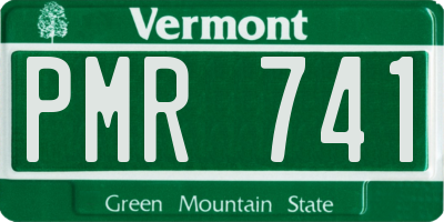 VT license plate PMR741