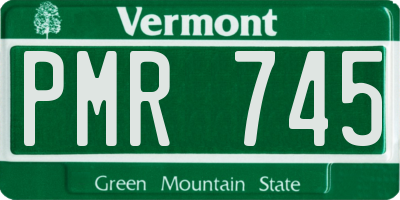 VT license plate PMR745