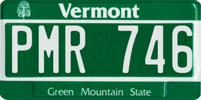 VT license plate PMR746