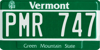 VT license plate PMR747