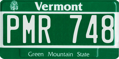VT license plate PMR748