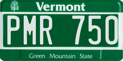 VT license plate PMR750