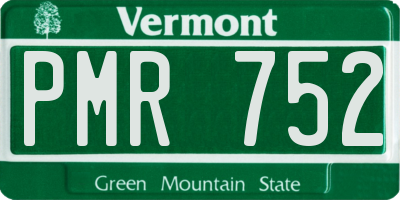 VT license plate PMR752