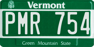 VT license plate PMR754