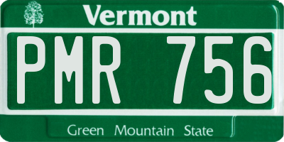 VT license plate PMR756