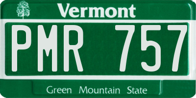 VT license plate PMR757