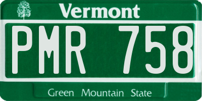 VT license plate PMR758