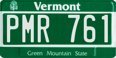 VT license plate PMR761