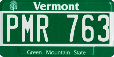 VT license plate PMR763