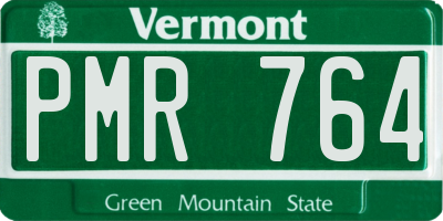 VT license plate PMR764