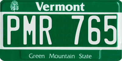 VT license plate PMR765