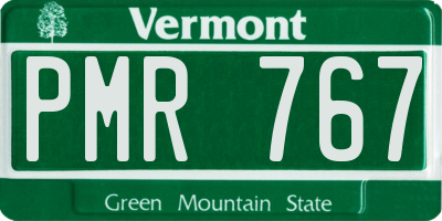 VT license plate PMR767