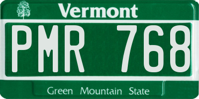 VT license plate PMR768