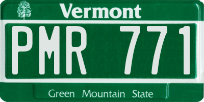 VT license plate PMR771