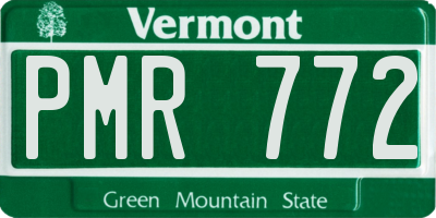 VT license plate PMR772