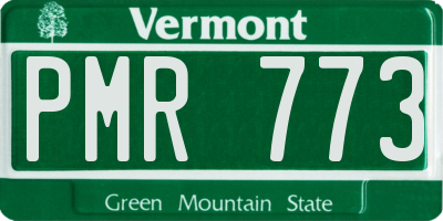 VT license plate PMR773