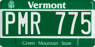 VT license plate PMR775