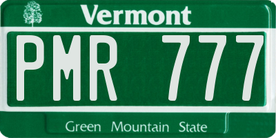 VT license plate PMR777