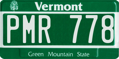 VT license plate PMR778