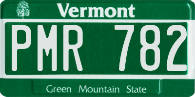 VT license plate PMR782