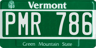 VT license plate PMR786