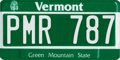 VT license plate PMR787