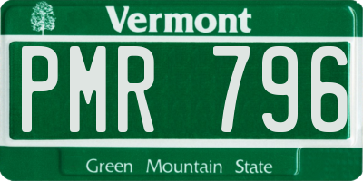 VT license plate PMR796