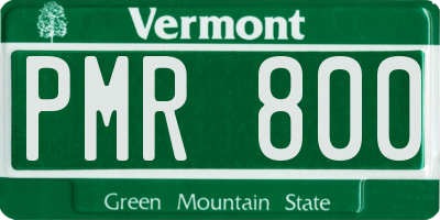 VT license plate PMR800