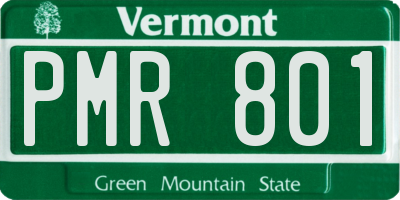 VT license plate PMR801