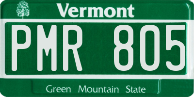 VT license plate PMR805