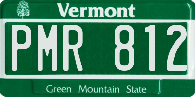 VT license plate PMR812